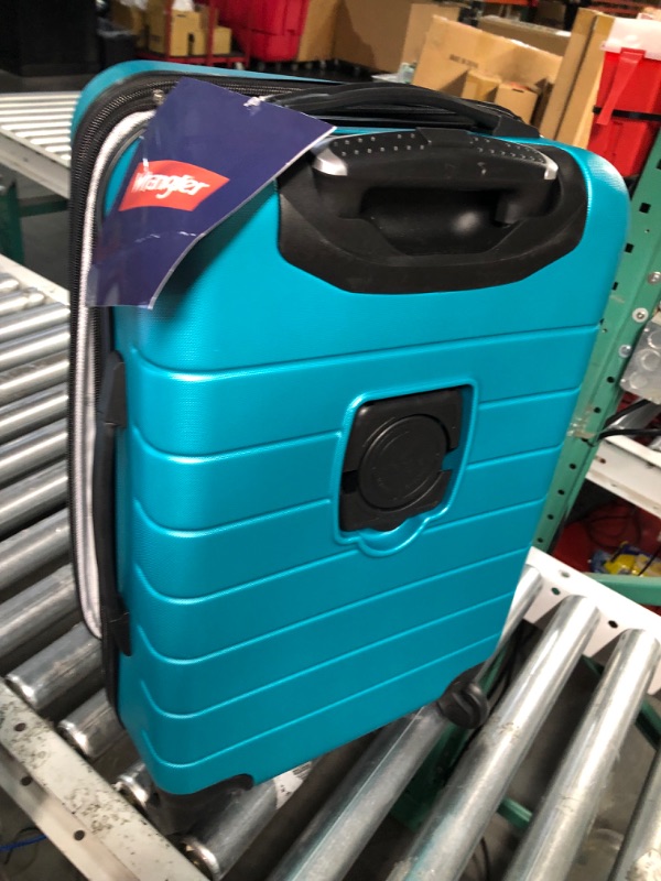 Photo 3 of (READ FULL POST) Wrangler El Dorado Lugggage Set with Cup Holder and USB Port, Teal, 2 Piece