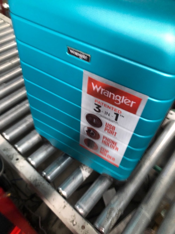 Photo 2 of (READ FULL POST) Wrangler El Dorado Lugggage Set with Cup Holder and USB Port, Teal, 2 Piece