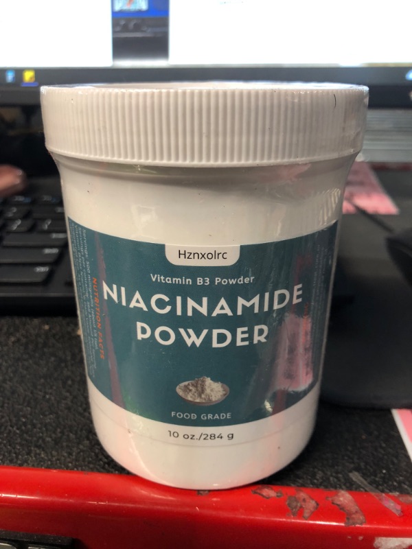 Photo 2 of 10 oz Niacinamide Powder Food Grade, 100% Pure Niacin Powder, Dietary Supplement Niacinamide Powder, Add to Shakes, Juices and Smoothies for Optimal Health 10 Ounce (Pack of 1)