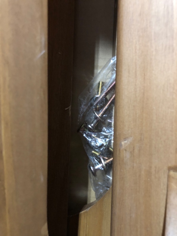 Photo 1 of Plank+Beam Rounded Edge Console Table, 46 Inch Pecan 46 Inch with Shelf