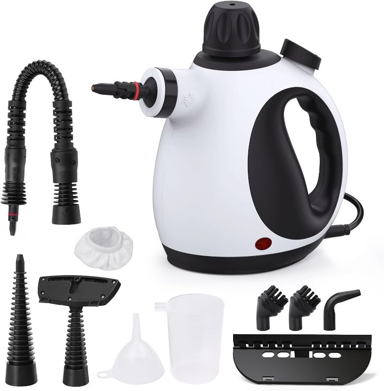 Photo 1 of KOITAT Handheld Steam Cleaner, Steam Cleaner for Home with 10 Accessory Kit, Multipurpose Portable Upholstery Steamer Cleaning with Safety Lock to Remove...
