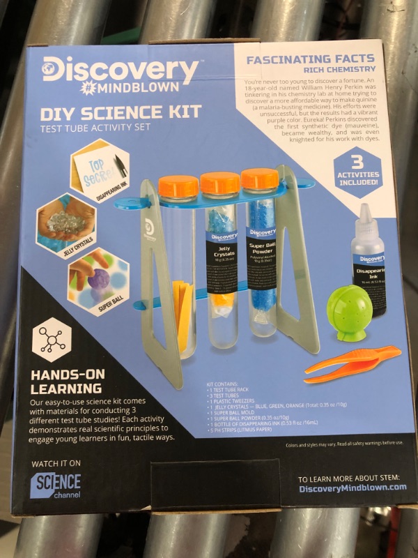 Photo 3 of Discovery #MINDBLOWN Test Tubes Science Kit with 3 Educational Experiments Set, 14 Piece