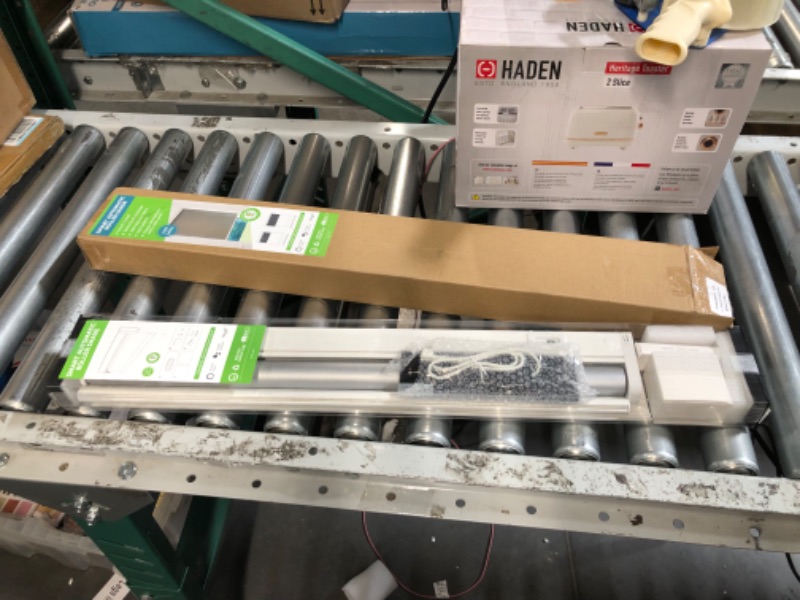 Photo 1 of DENFOON Motorized Blinds with Remote,Thermal Electric Blinds?Solar Panel?,Customizable Automatic Roller Shades, Blackout Remote Control Blinds for Windows Upgrade to Smart Blinds, White,21" W x 72" H White 21 x 72