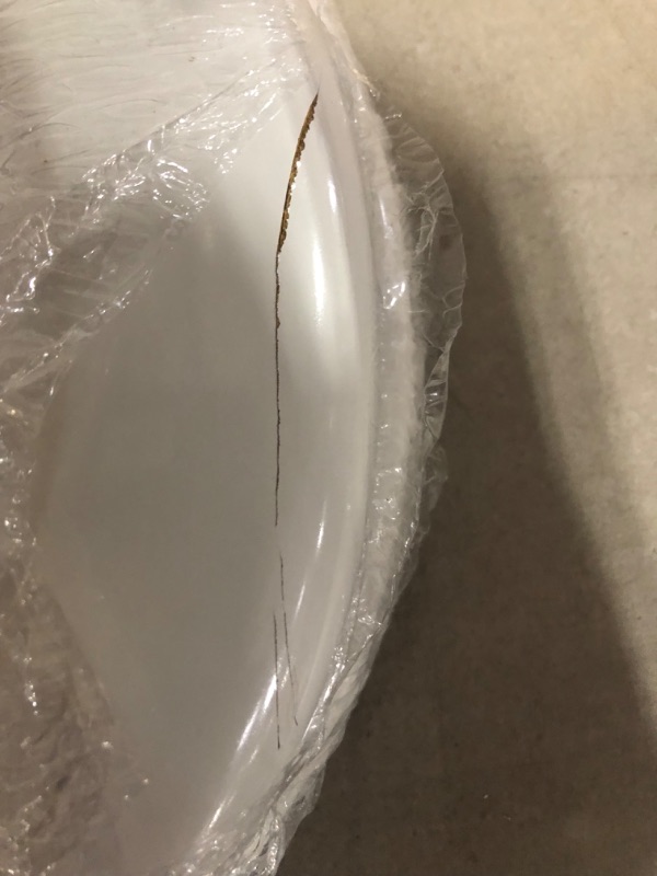 Photo 2 of ***MINOR DAMAGE*SCRATCH ON LID FRONT*PICTURED***
KOHLER K-4647-0 Stonewood Molded-Wood with Color-Matched Plastic Hinges Elongated Toilet Seat, White White Elongated