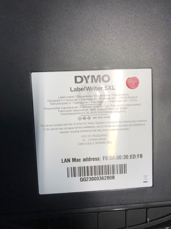 Photo 4 of DYMO LabelWriter 5XL Label Printer Bundle 