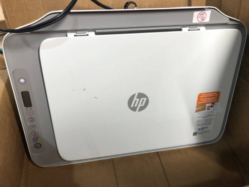 Photo 2 of HP DeskJet 2755e Wireless Color All-in-One Printer (26K67A), white