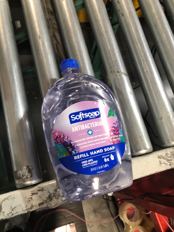 Photo 1 of Softsoap Antibacterial Liquid Hand Soap Refill, White Tea & Berry Scented Hand Soap 50 Fl Oz (Pack of 6)
