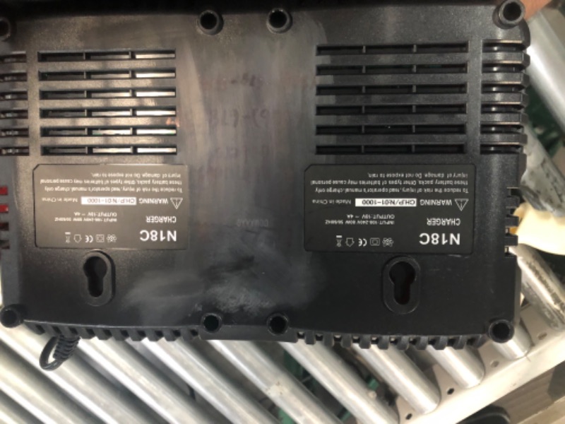 Photo 1 of **SEE NOTES** 4Pack 18V 6.0Ah Batteries Replacement for Milwaukee M-18 Battery and 1 Charger Set [NI18]2Port Charger+ 4Pcs Batteries