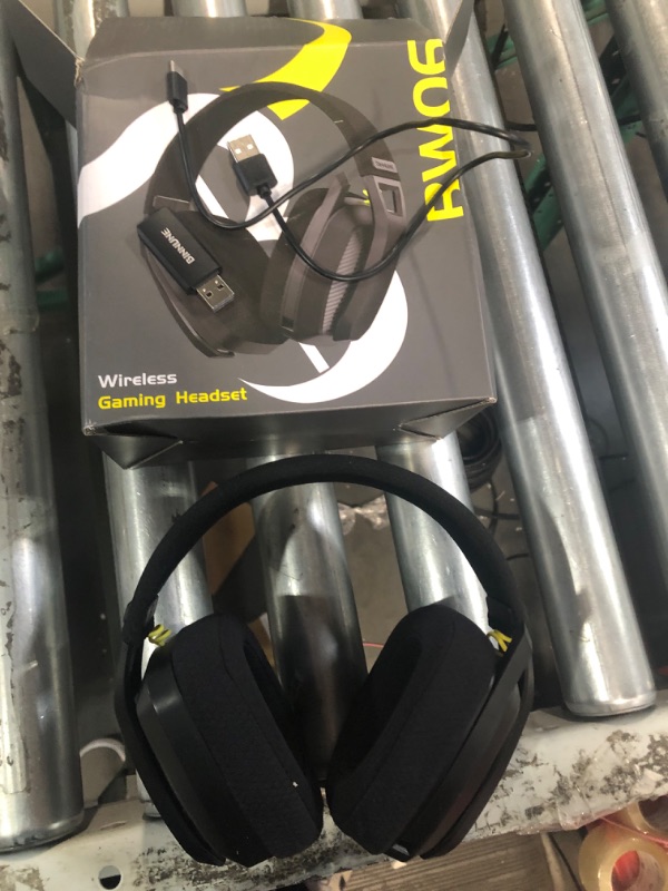 Photo 2 of BINNUNE Wireless Gaming Headset with Flip Microphone Black