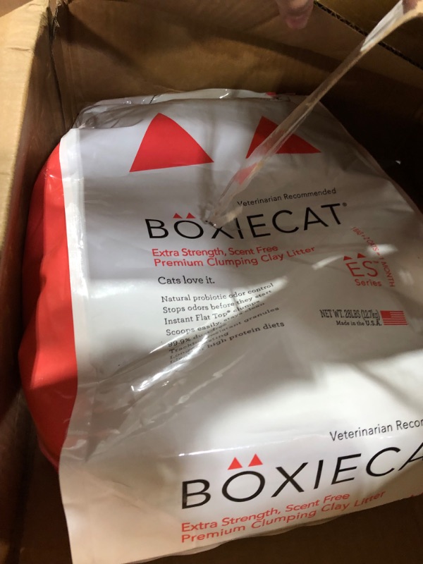 Photo 1 of **SEE PHOTOS AND NOTES** BoxiePro Premium Clumping Cat Litter- Scent Free Clay Formula Dust Free Extra Strength 28 lb