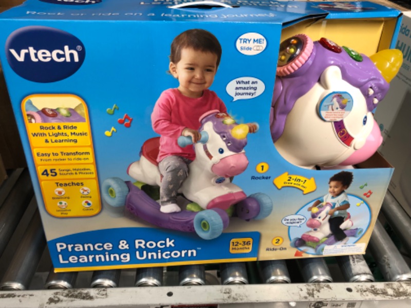 Photo 4 of **TURNS ON** VTech Prance and Rock Learning Unicorn, Multicolor