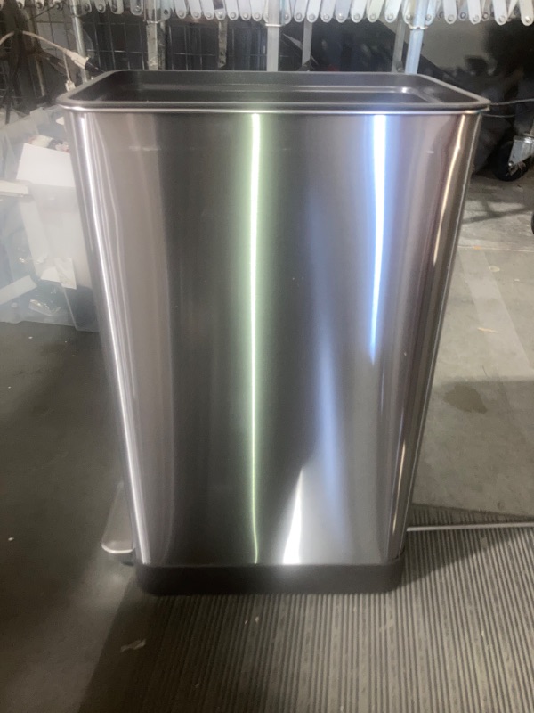 Photo 2 of (READ FULL POST) 50L/13Gal Heavy Duty Hands-Free Stainless Steel Commercial/Kitchen Step Trash Can, Fingerprint-Resistant Soft Close Lid, Slim Shape (50L Slim)