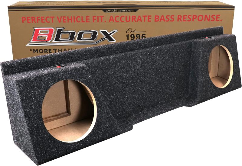 Photo 1 of Bbox A142-10CP Dual 10" Sealed Carpeted Subwoofer Enclosure - Fits 2007 - 2014 Chevrolet / GMC Silverado / Sierra Extended Cab,Charcoal