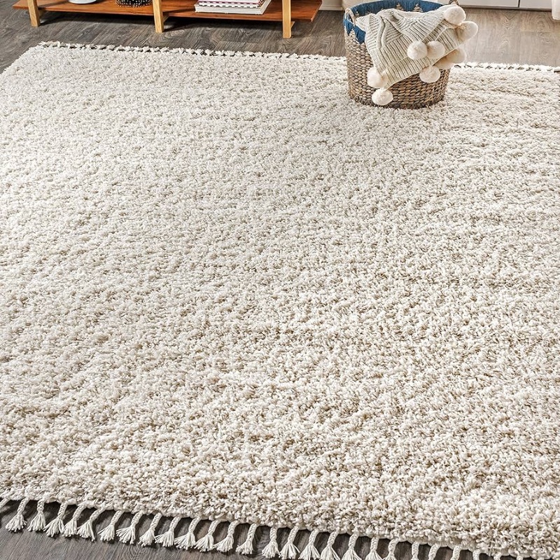 Photo 1 of 8 X 10, AREA RUG Cream with Tassel
JONATHAN Y MCR100D-8 Mercer Shag Plush Tassel Indoor Area-Rug Bohemian Modern Contemporary Solid Easy-Cleaning Bedroom Kitchen Living Room, 


