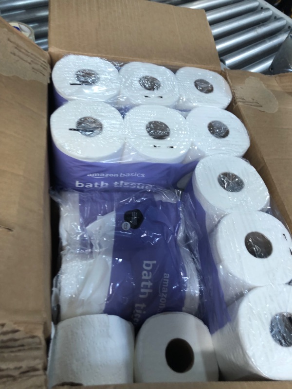 Photo 2 of Amazon Basics 2-Ply Toilet Paper 5 Packs, 6 Rolls per pack (30 Rolls total) (Previously Solimo)