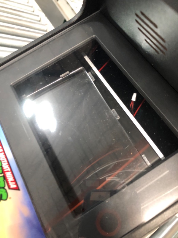 Photo 5 of **PARTS ONLY DOES NOT FUNCTION DUE TO SCREEN DAMAGE**
Quarter Arcades Official Teenage Mutant Ninja Turtles 1/4 Sized Mini Arcade Cabinet 