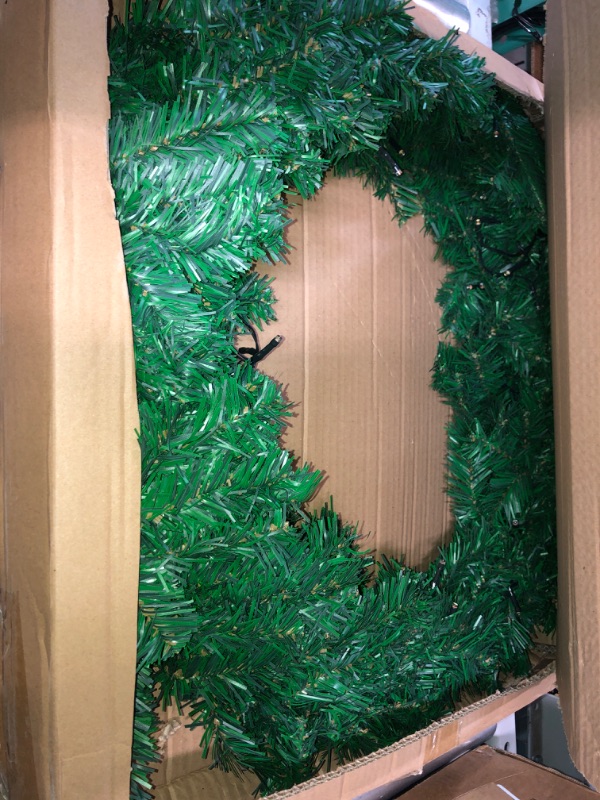 Photo 2 of [Dual Color Switch & Remote Control & Timer] 30 Inch 80LED Super Large Thick Prelit Christmas Wreath