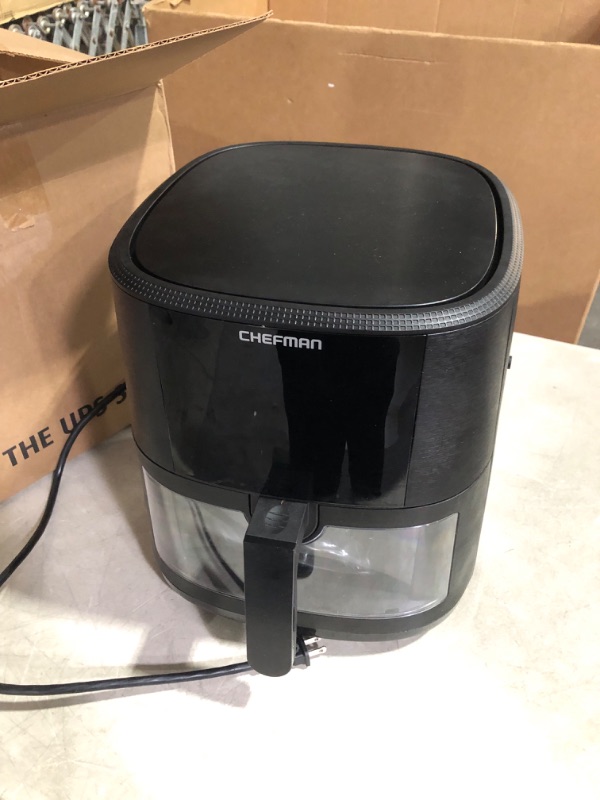 Photo 1 of ***USED - DIRTY - LIKELY MISSING PARTS - UNABLE TO TEST***
Chefman Air Fryer 8 Qt with Probe Thermometer, 8 Preset Functions, 1-Touch Digital Display Compact