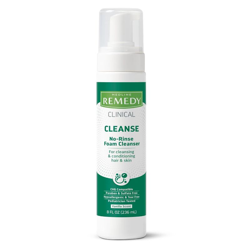 Photo 1 of *label damage* Medline Remedy Clinical No-Rinse Foam Cleanser(8 fl oz)