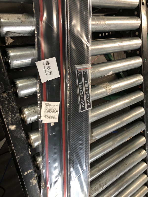 Photo 1 of (READ FULL POST) for Tesla Model Y Door Sill Protector, Glossy Carbon Fiber for Tesla Model Y Accessories, 4-Piece Front and Rear Door Entry Protector Strips for Tesla Model Y 5 Seater, Outer Side ID021-C-O
