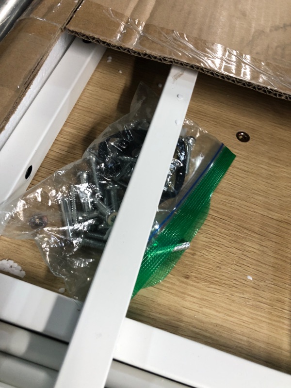 Photo 1 of Kitchen Island with Storage, Kitchen Island Table with Power Outlet, 3 Tier Coffee Station and Microwave Stand, for Home, Kitchen and Dining Room, White and Natural WN021ZD01