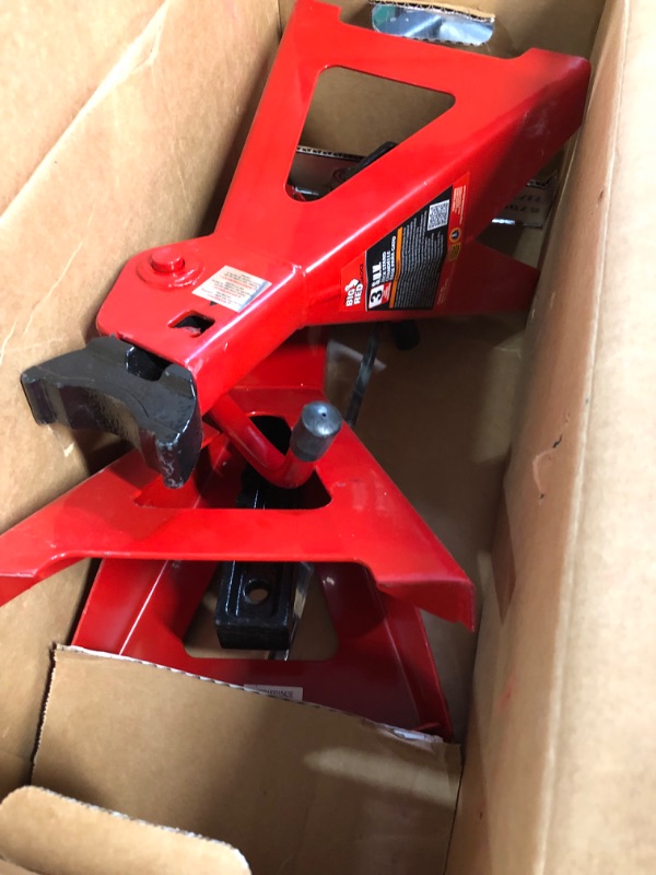 Photo 2 of BIG RED T43006 Torin Steel Jack Stands (Fits: SUVs and Extended Height Trucks): 3 Ton (6,000 lb) Capacity, Red, 1 Pair