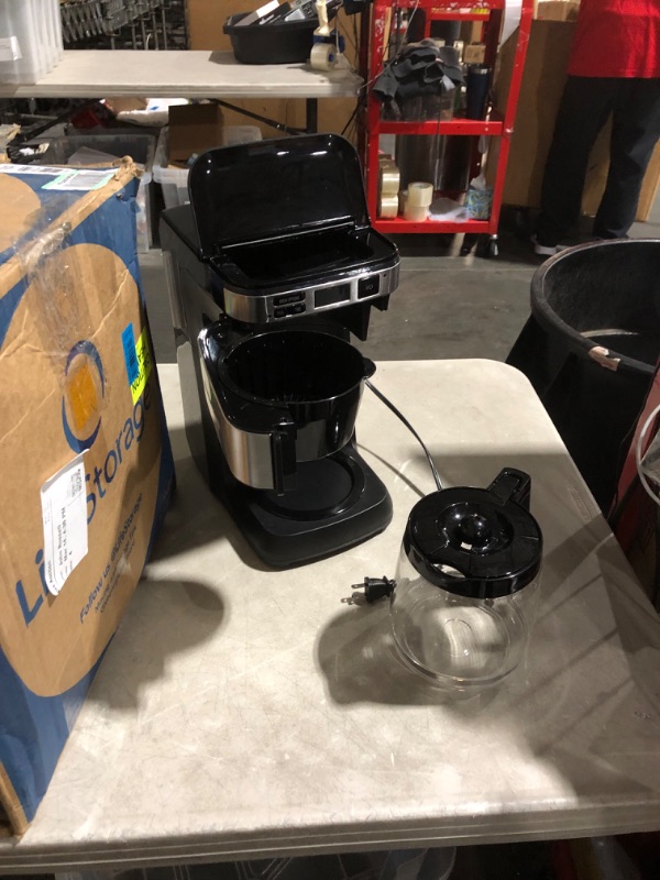 Photo 5 of ***USED - MIGHT BE MISSING PARTS - POWERS ON - UNABLE TO TEST FURTHER***
Hamilton Beach Programmable Coffee Maker, 12 Cups, Front Access Easy Fill, Pause & Serve, 3 Brewing Options, Black (46310)