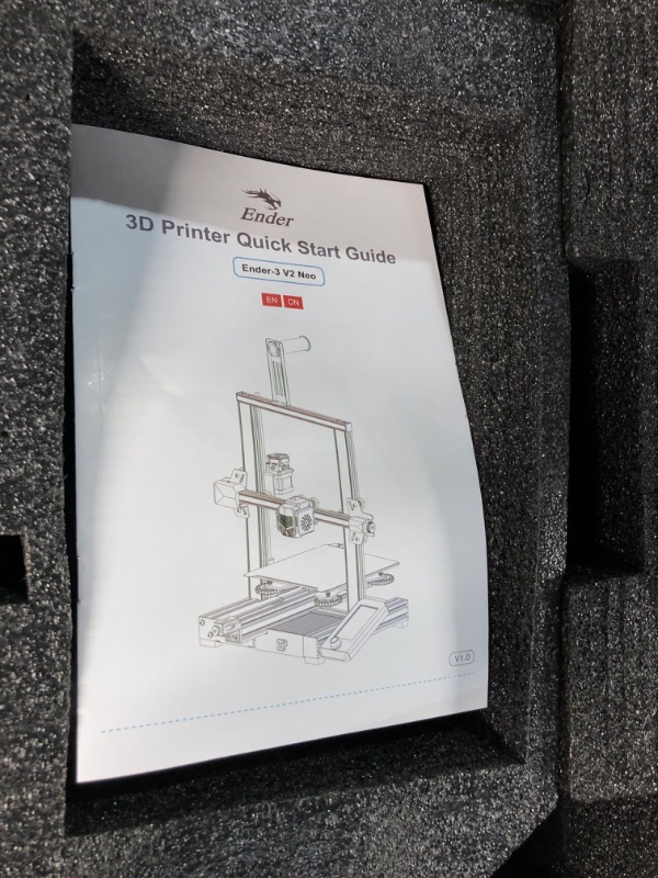 Photo 2 of Official 3D Printer Creality Ender 3 v2 Neo New Upgrade Version with CR-touch Auto Leveling 95% Pre-Installed Resume Printing and Metal Extruder New Touch Screen 3 steps to assemble,220×220×250mm ender-3v2