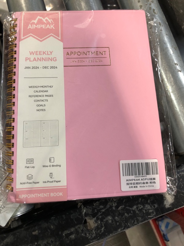 Photo 2 of Appointment Book 2024, Daily Weekly and Monthly Planner Jan.2024-Dec.2024, AIMPEAK Appointment Book, Hourly Planner for Women