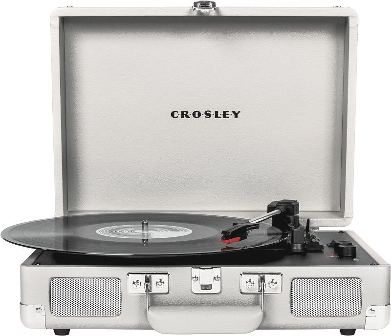 Photo 1 of Crosley CR8005F-WS Cruiser Plus Vintage 3-Speed Bluetooth in/Out Suitcase Vinyl Record Player Turntable