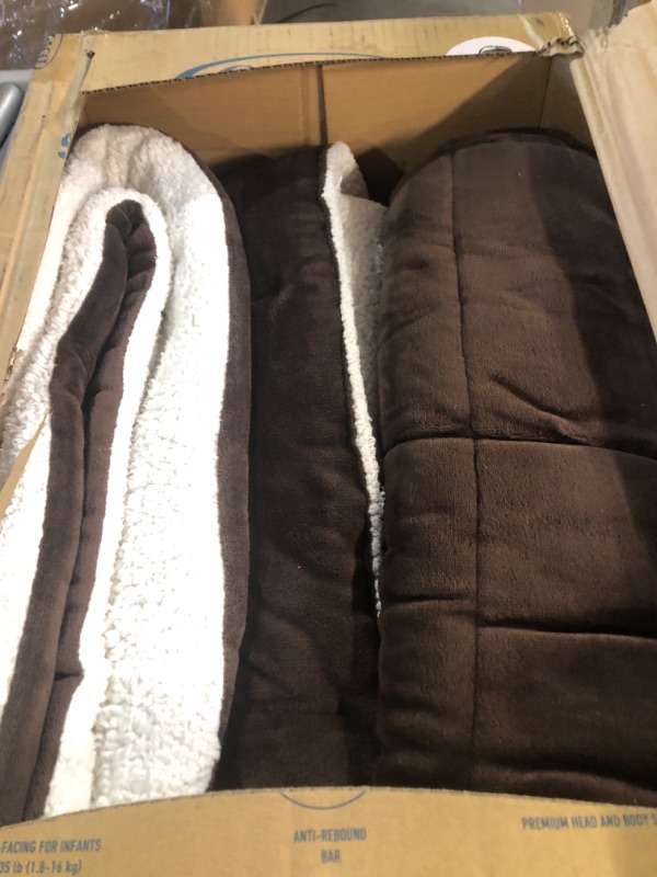 Photo 2 of ***USED - UNKNOWN SIZE - COMFORTER ONLY - NO PILLOW CASES INCLUDED***
Woolrich Reversible Comforter Ultra Soft Plush to Sherpa, Brown/Ivory