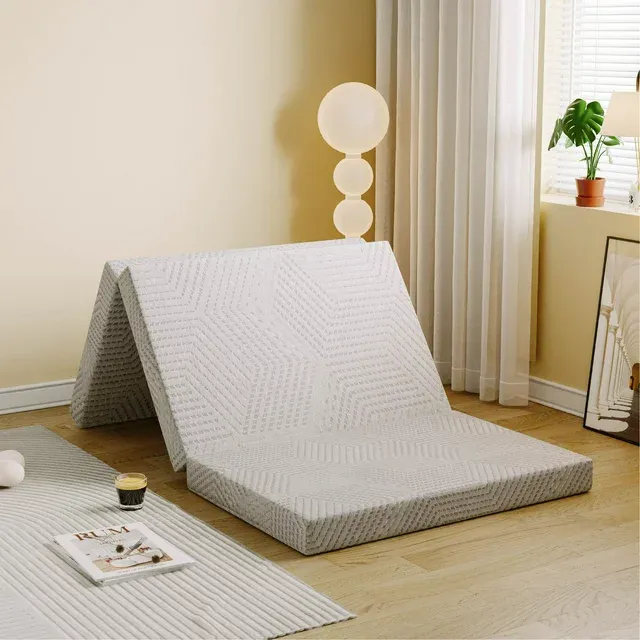 Photo 1 of (READ FULL POST) MLILY Ego 4 inch Tri Folding Memory Foam Mattress, Single Size Portable Guest Bed, Medium