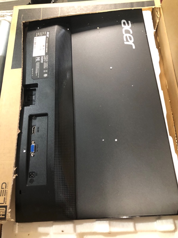 Photo 1 of **MISSING NECK THAT CONNECTS MONITOR TO BASE**
Acer 21.5 Inch Full HD (1920 x 1080) IPS Ultra-Thin Zero Frame Computer Monitor (HDMI & VGA Port), SB220Q bi