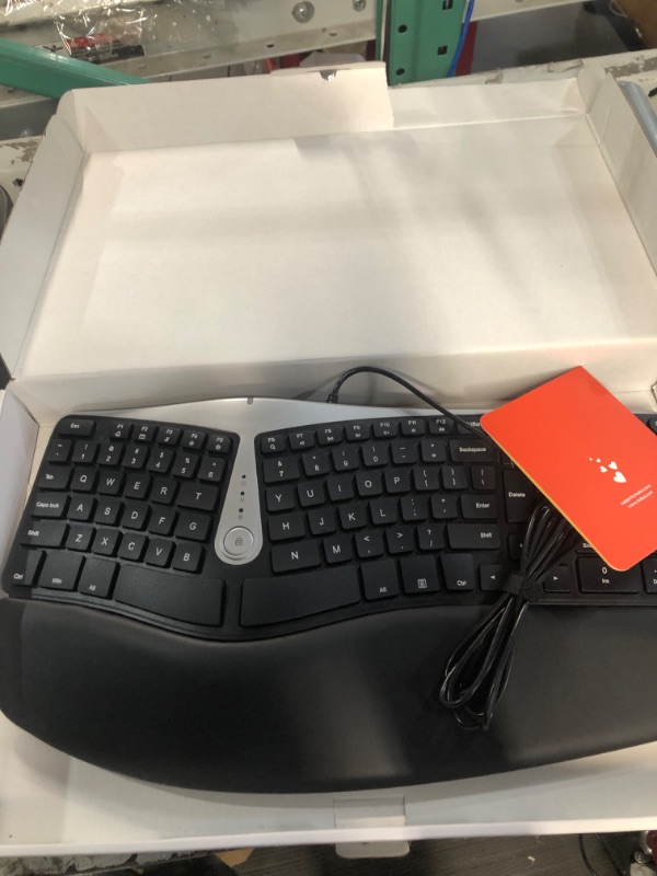 Photo 1 of Nulea Ergonomic Keyboard, Wired Split Keyboard with Pillowed Wrist and Palm Support
