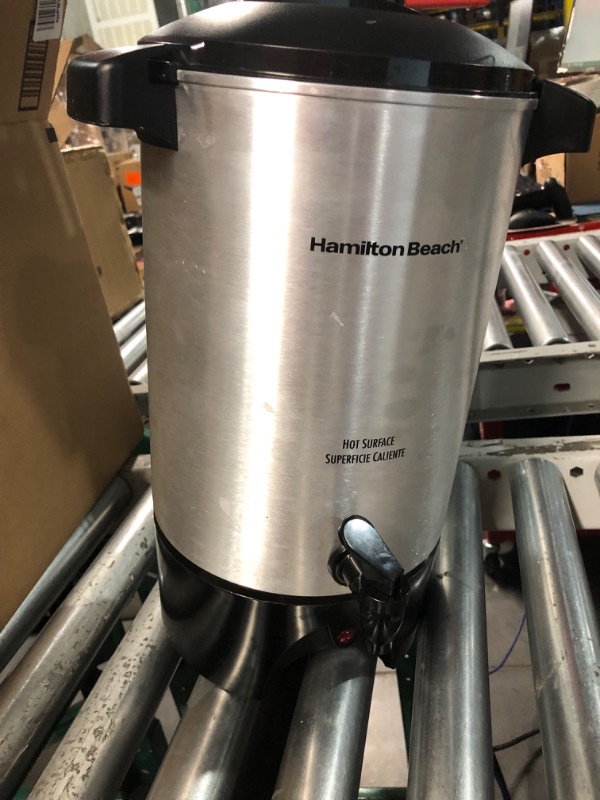 Photo 2 of **parts only no refunds** Hamilton Beach 45 Cup Coffee Urn and Hot Beverage Dispenser, Silver 45 Cup Silver