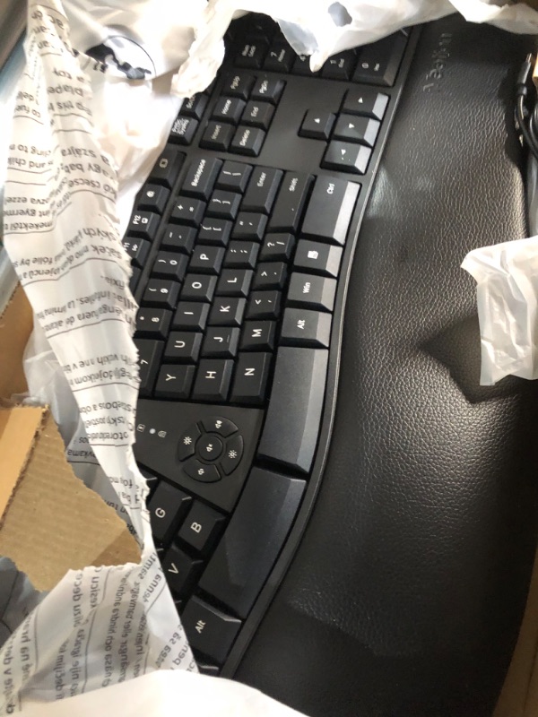 Photo 3 of MEETION Ergonomic Keyboard, Split Wireless Keyboard with Cushioned Wrist, Palm Rest