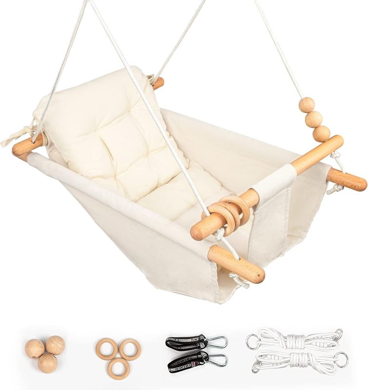 Photo 1 of (STOCK PHOTO FOR SAMPLE ONLY) - Baby Swing Outdoor and Indoor, Canvas Baby Hammock Swing