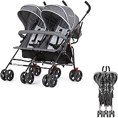 Photo 1 of *STOCK PIC FOR REFERENCE* 
Twin Umbrella Stroller in Gray
