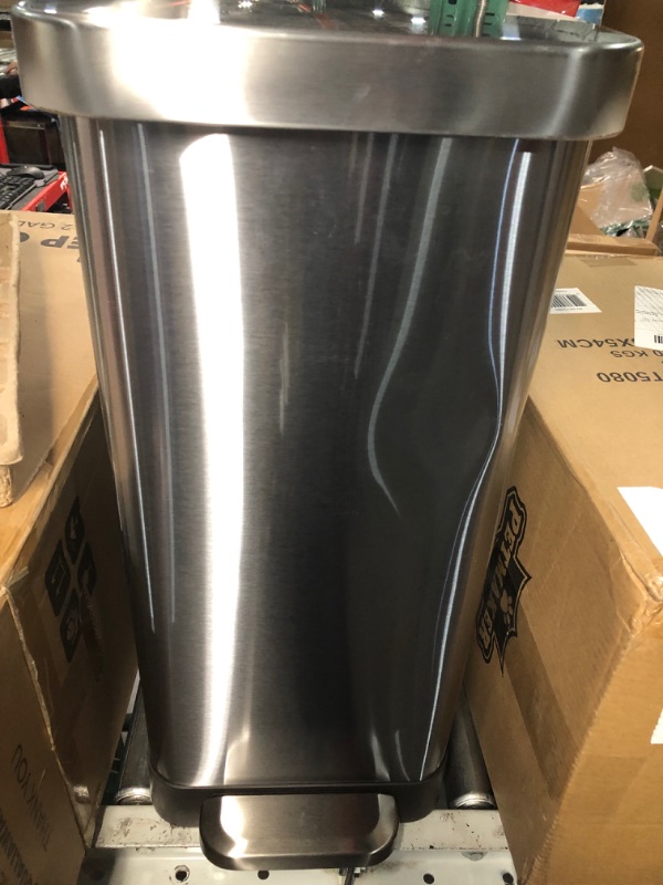 Photo 4 of **PARTS ONLY**
50L/13Gal Heavy Duty Hands-Free Stainless Steel Commercial/Kitchen Step Trash Can, Fingerprint-Resistant Soft Close Lid, Slim Shape (50L Slim)