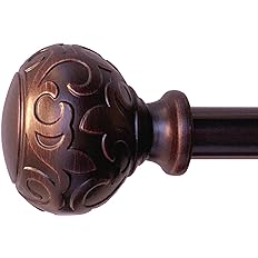 Photo 1 of (READ FULL POST) Sorrento 26-48 Inch Adjustable Curtain Rod Set, 5/8 Inch Diameter in Oil Rubbed Bronze Oil Rubbed Bronze 26-48 Inch