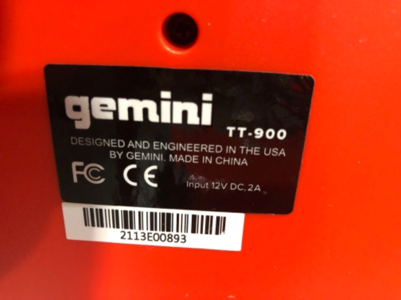 Photo 9 of (PARTS ONLY)Gemini Sound TT-900 - 50W Speakers (Red) Black/Red