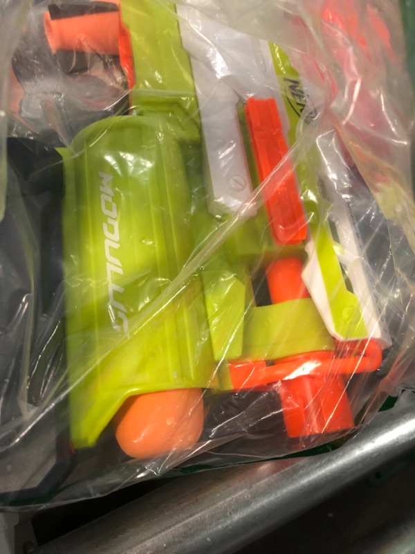 Photo 3 of **NONREFUNDABLE**FOR PARTS OR REPAIR**SEE NOTES**
NERF Modulus Demolisher 2-in-1 Motorized Blaster, Fires Darts and Rockets, Includes 10 Elite Darts, Banana Clip, 2 Rockets, Stock (Amazon Exclusive)