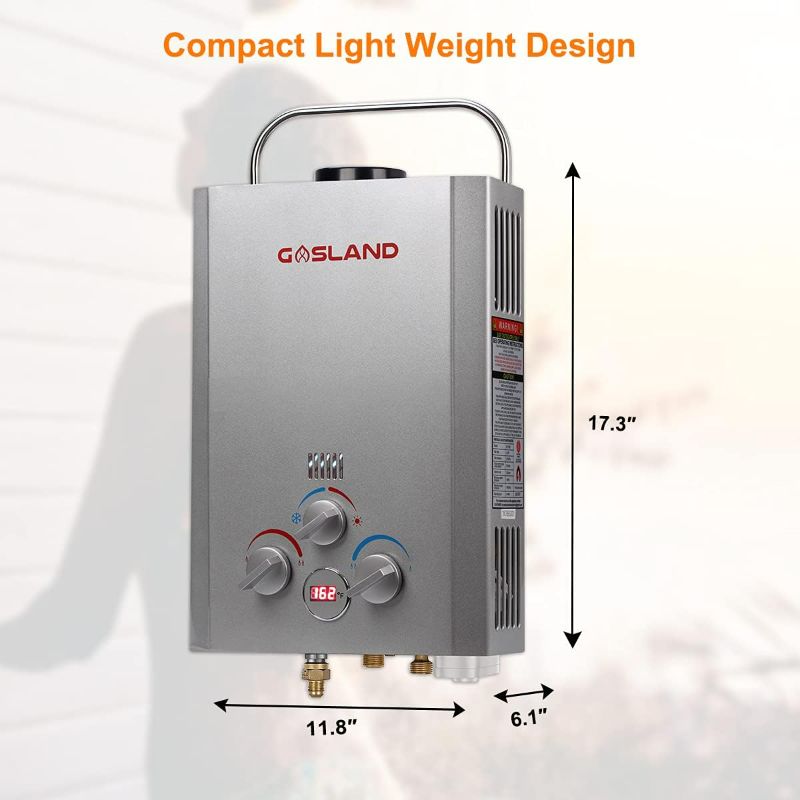 Photo 5 of (READ FULL POST) Tankless Water Heater, 1.58GPM 6L Propane Water Heater, On Demand Hot Water Heater with Portable handle, for Outdoor Camping, RV, Boat, Cabins, Barn