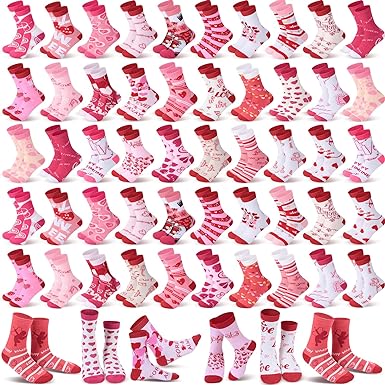 Photo 1 of Eurzom 56 Pairs Valentine's Day Crew Socks 