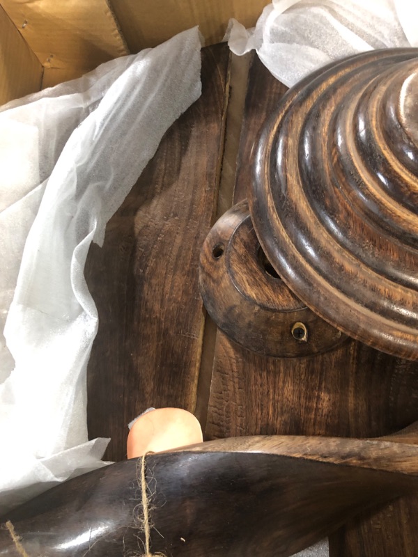 Photo 1 of (TABLE IS BROKEN IN HALF, PARTS ONLY)  NON REFUNDABLE
Deco 79 Wood Floral Handmade Intricately Carved Accent Table with Spiral Leg and Elevated Base, 18" x 18" x 22", Brown Accent Table Brown 19x19x21