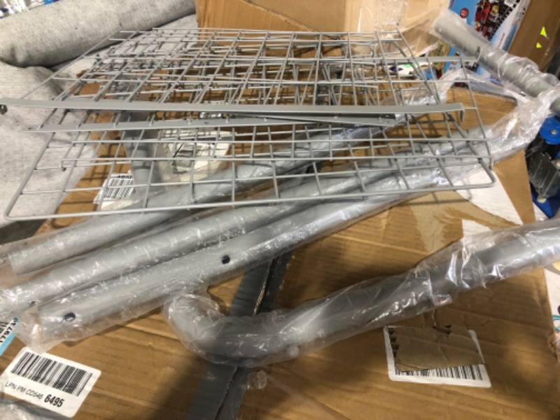 Photo 2 of **NON-REFUNDABLE** // **SALE FINAL**PARTS ONLY*** ALIMORDEN Laundry Cart with Clothes Rack, Rolling Laundry Butler with Wire Storage Rack?Grey