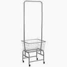 Photo 1 of **NON-REFUNDABLE** // **SALE FINAL**PARTS ONLY*** ALIMORDEN Laundry Cart with Clothes Rack, Rolling Laundry Butler with Wire Storage Rack?Grey