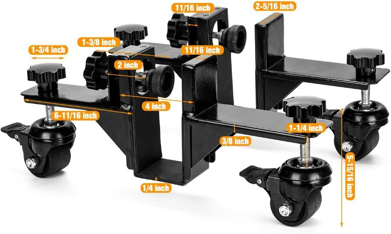 Photo 3 of (READ FULL POST) Door Installation Tool Kit, Adjustable Door Lifter Dolly Tool With Rotating Wheels for 1" to 2-3/8" Prehung Slab Doors Up To 1000 Lbs, Hands Free for Residential/Commercial Installation Black