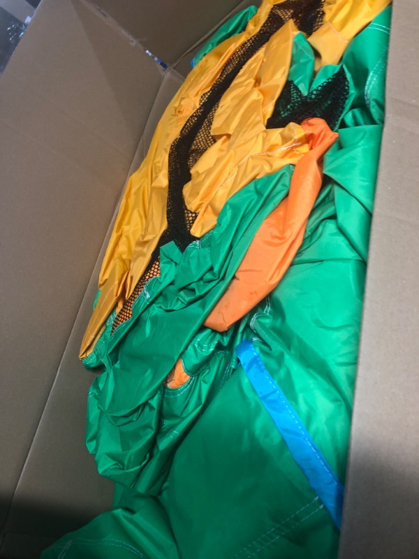 Photo 1 of Bounce House with Slide for Kids, Inflatable Bouncy Castle with Blower, Basketball Hoop and Toss Game for Parties