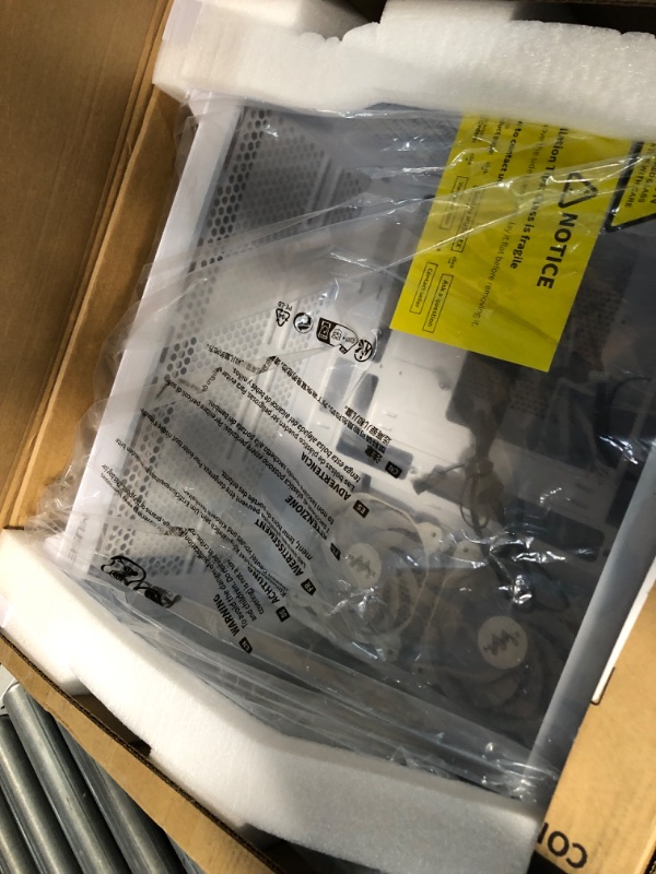 Photo 1 of MUSETEX ATX PC Case,5 PWM ARGB Fans Pre-Installed,360MM RAD Support,Type-C Gaming PC Case,270° Full View Tempered Glass Mid Tower PC 110White ATX Computer Case,Y6